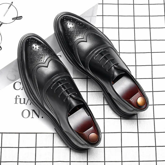 Gentleman's Classic Brogue Leather Shoes