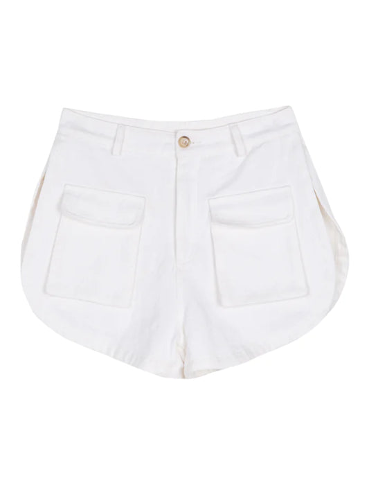 Chic White Denim Cutoffs
