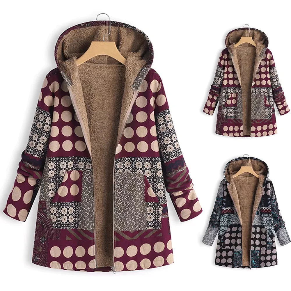 Patterned Hoodie Comfort