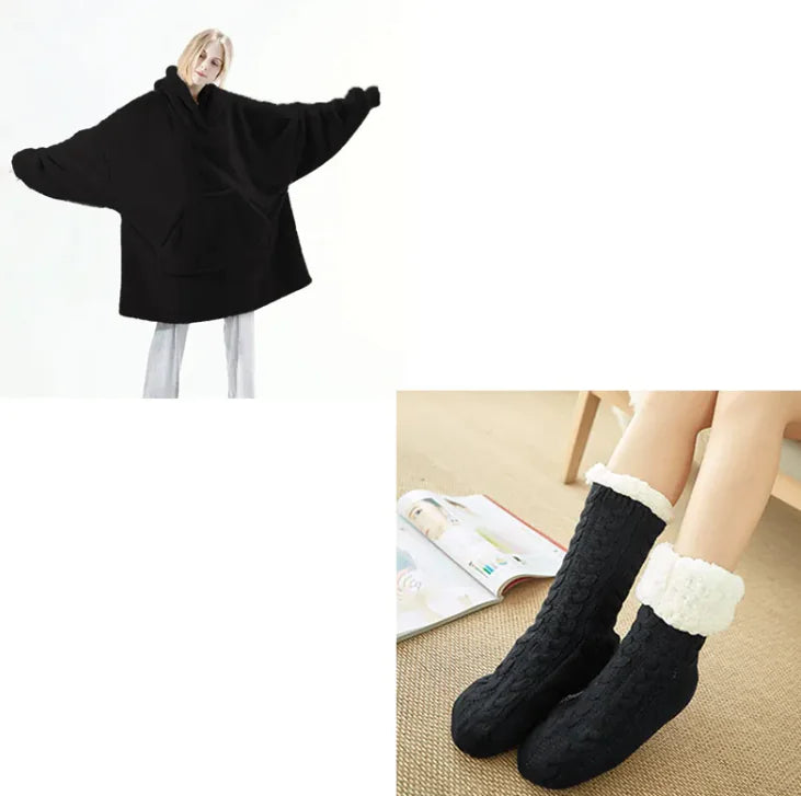 Cozy Fleece Hoodie Blanket