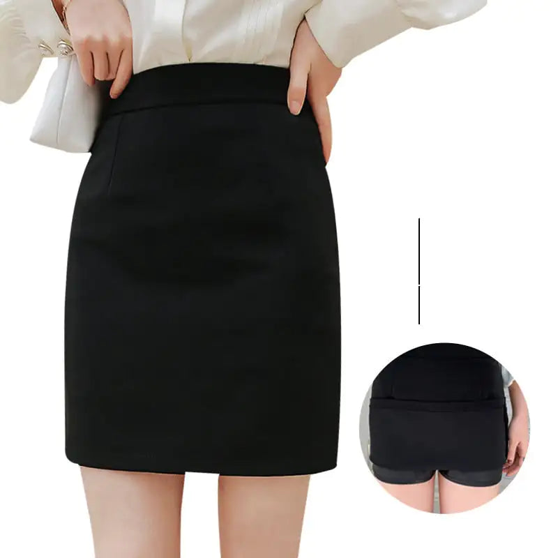 Chic Skirt Suit with Bag Hip Design