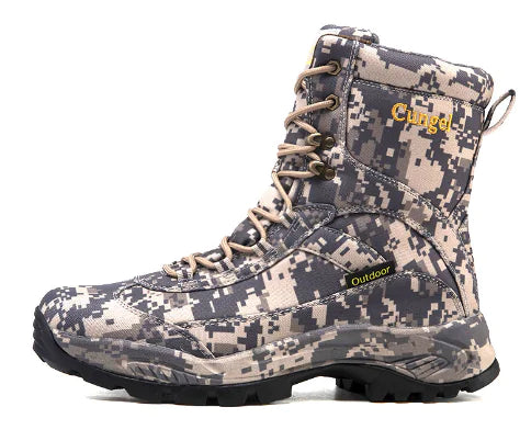 Men's Camo High-Top Outdoor Sneakers