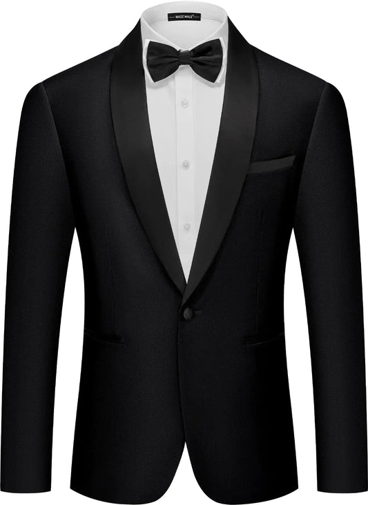 MAGE MALE Elegant Tuxedo Blazer - Slim Fit Dinner Jacket