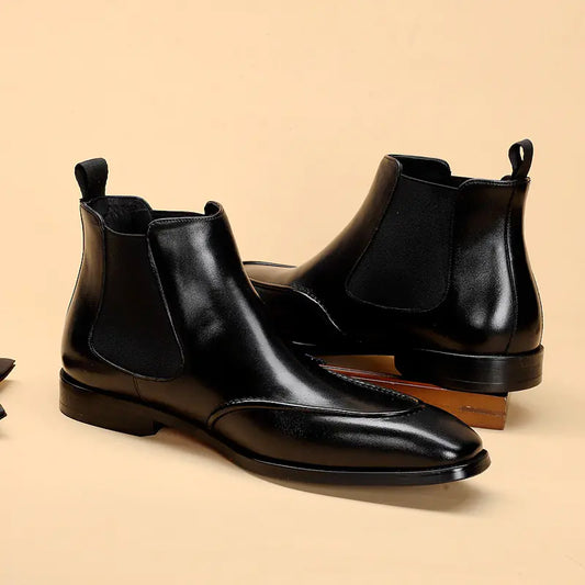 Martin High Tops: Men's Leather Pointed Boots