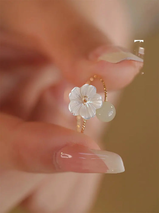 Elegant Hetian Jade Women's Ring