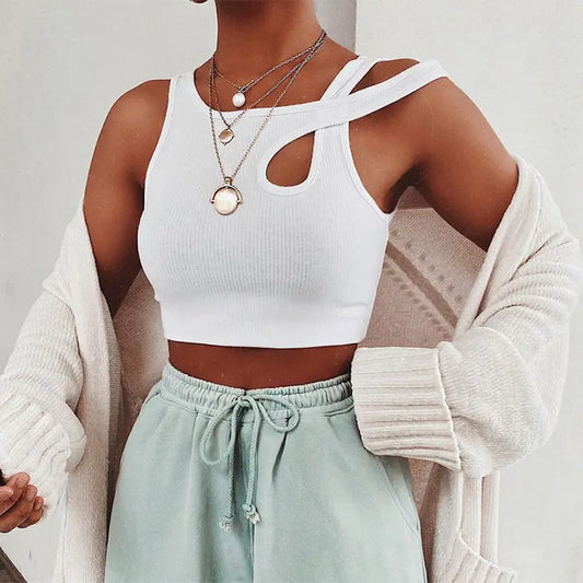 2020 Chic Asymmetrical Crop Tank