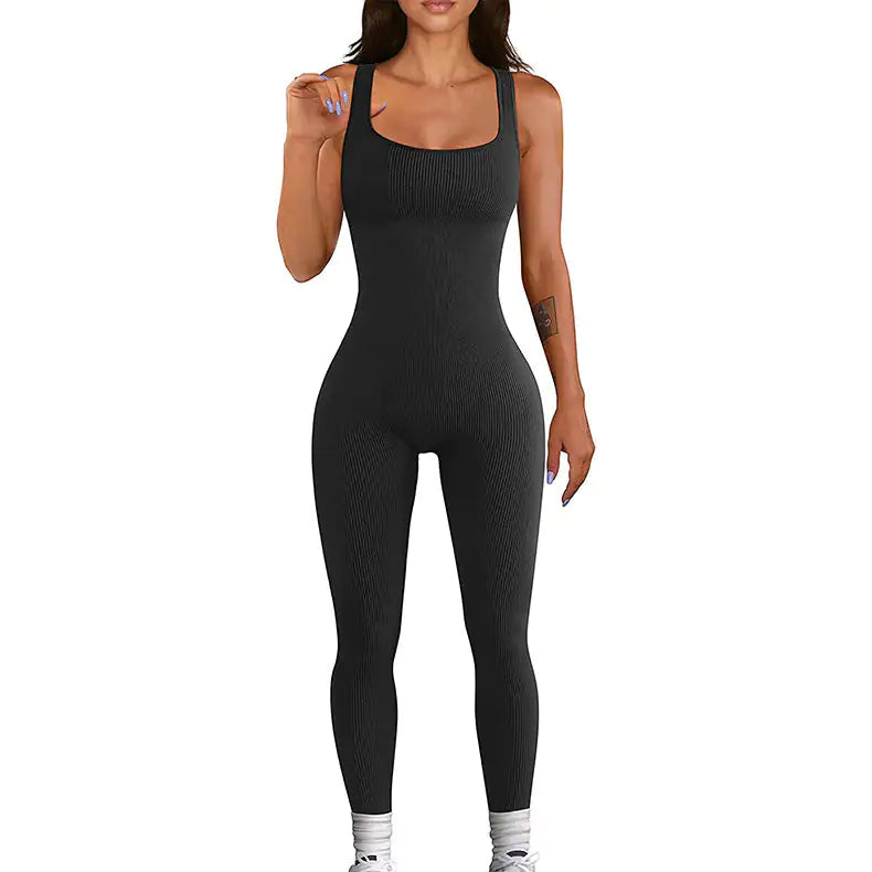 Ladies' Buttoned Suspender Tank Bodysuit