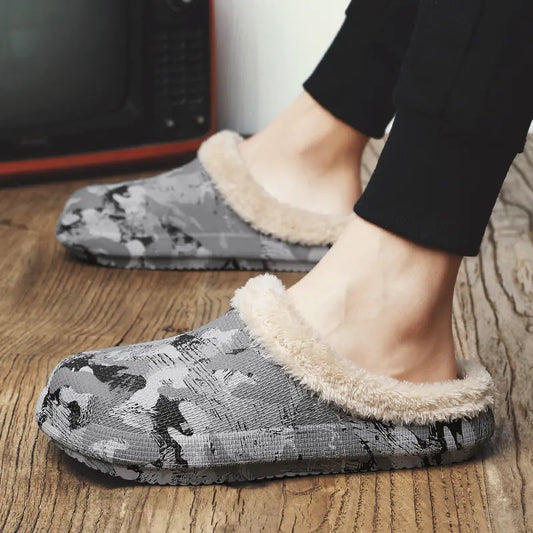 Cozy Thick-Sole Men's Winter Slippers