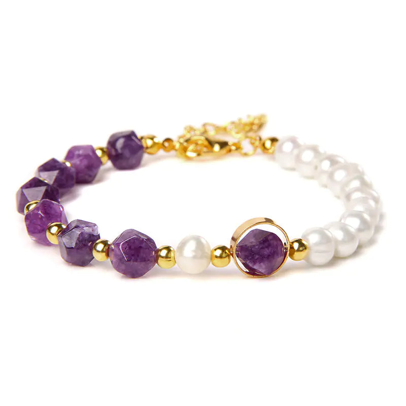 Elegant Agate Pearl Artisan Bracelet