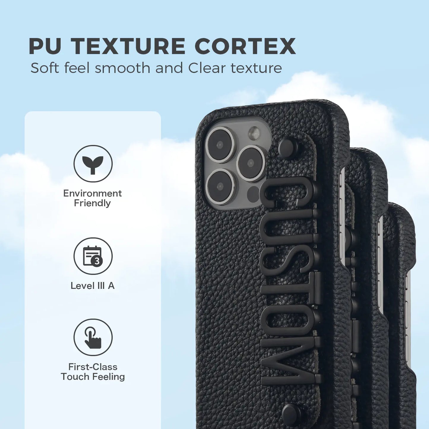 Custom Litchi PU iPhone Case