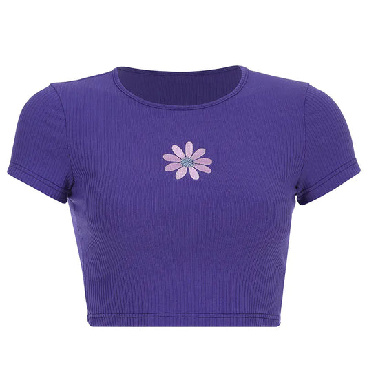 Floral Embroidered Cotton Top