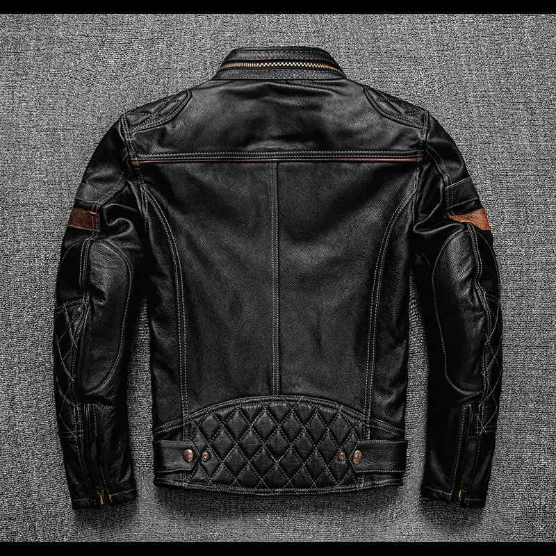 Men's Premium Leather Riding Jacket with Armor