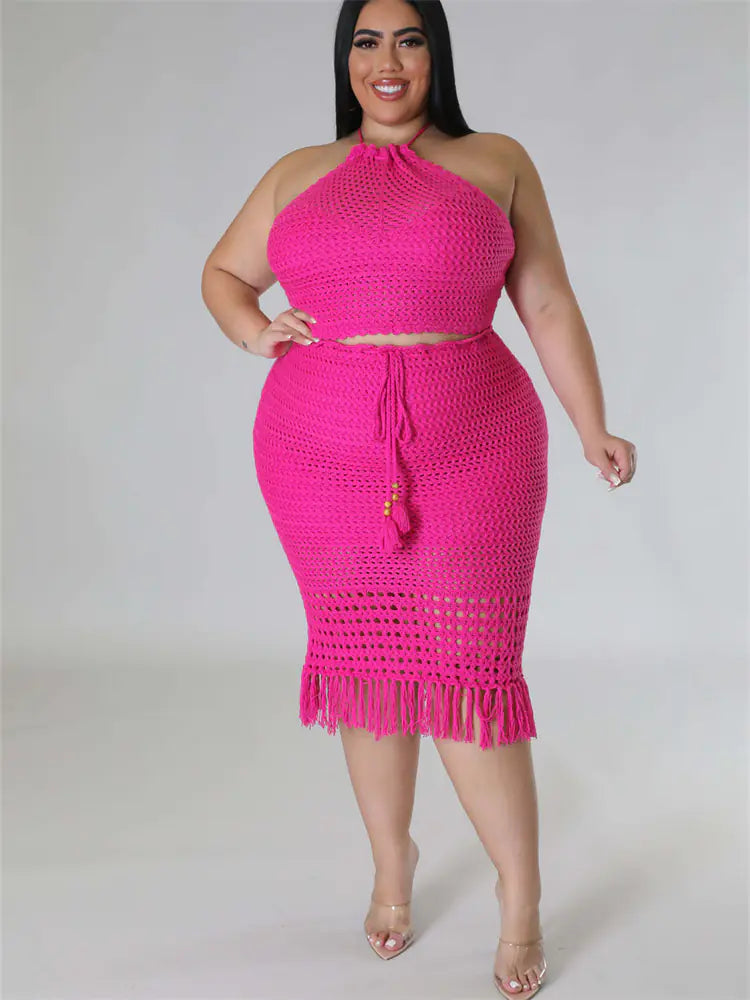 Curvy Chic Crop & Maxi Skirt Set