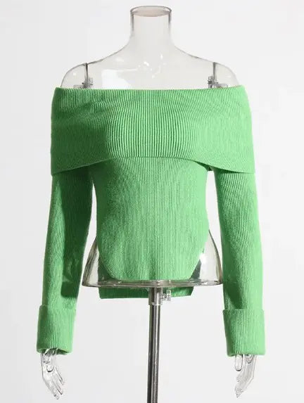 Chic Bare Shoulder Blouse