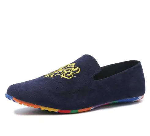 Stylish Velvet Men's Flats