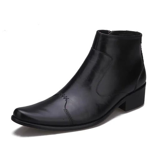 Korean Style Men's Leather Boots