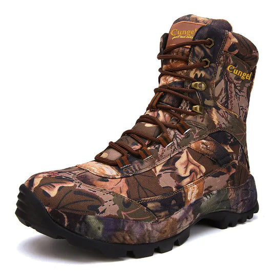 Men's Camo High-Top Outdoor Sneakers