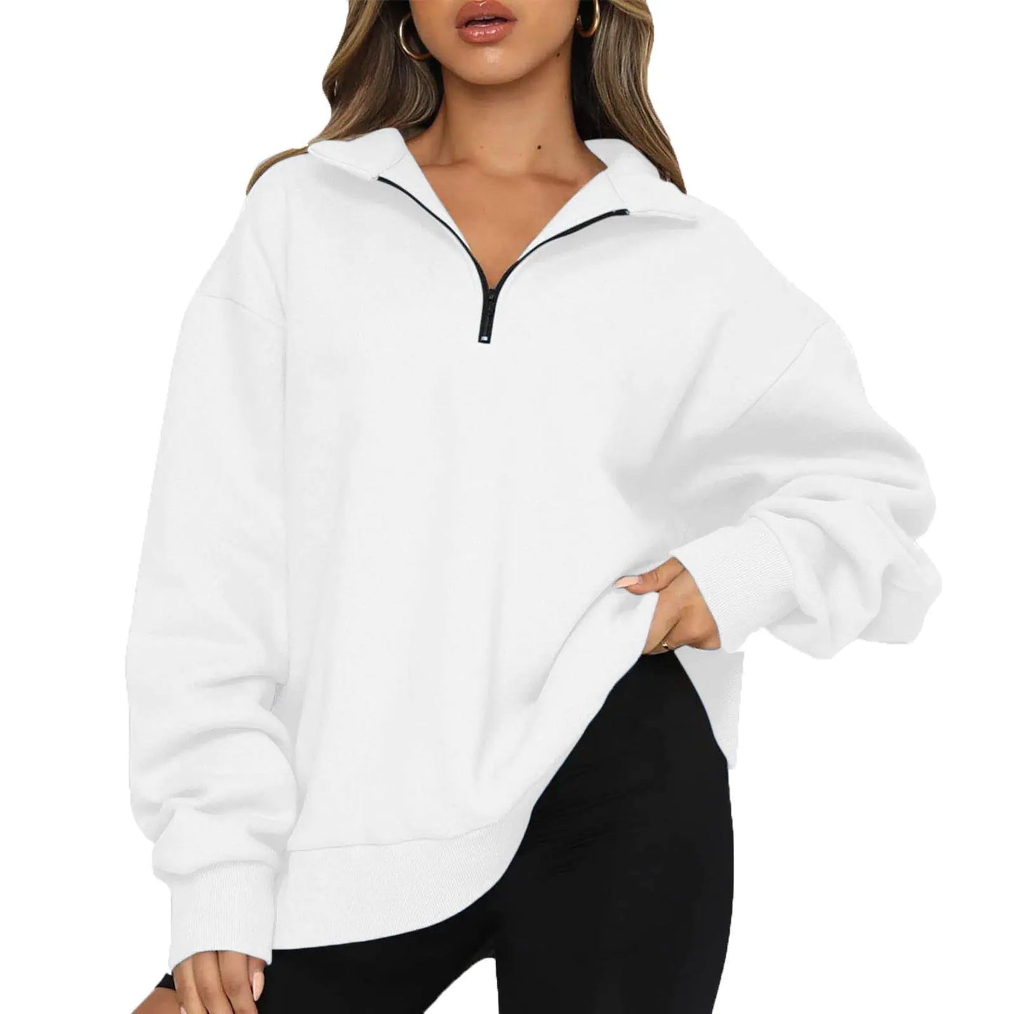 Chic Half-Zip Cosy Pullover