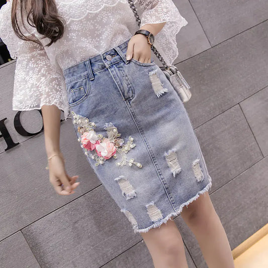 Vintage Cowboy Blue Denim Skirt