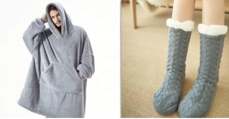 Cozy Fleece Hoodie Blanket