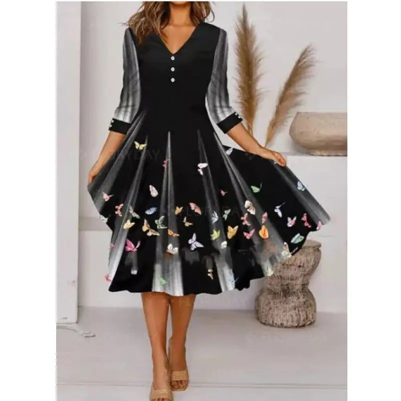 Swift-Dry Elegant Black Skirt
