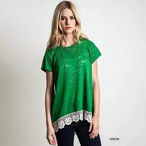 FEMINA Lace Detail Top
