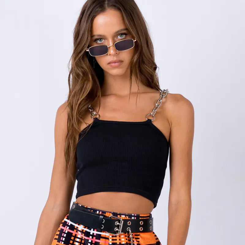 Chic Chain Link Crop Tank