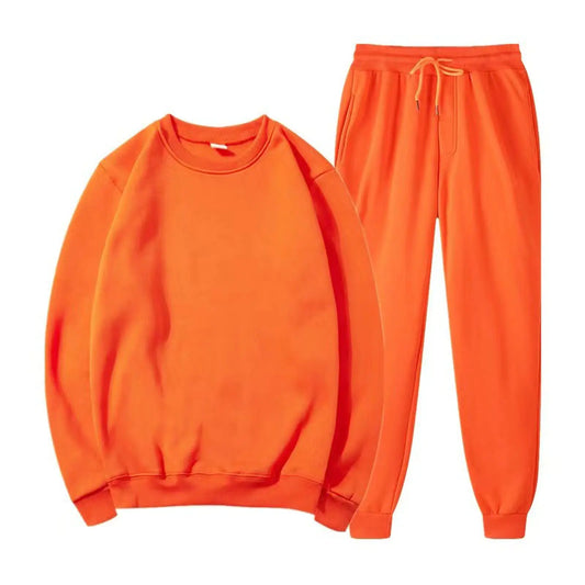 Men's 2-Piece Workout Sweatsuit in Orange