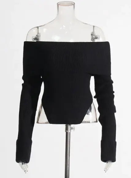 Chic Bare Shoulder Blouse