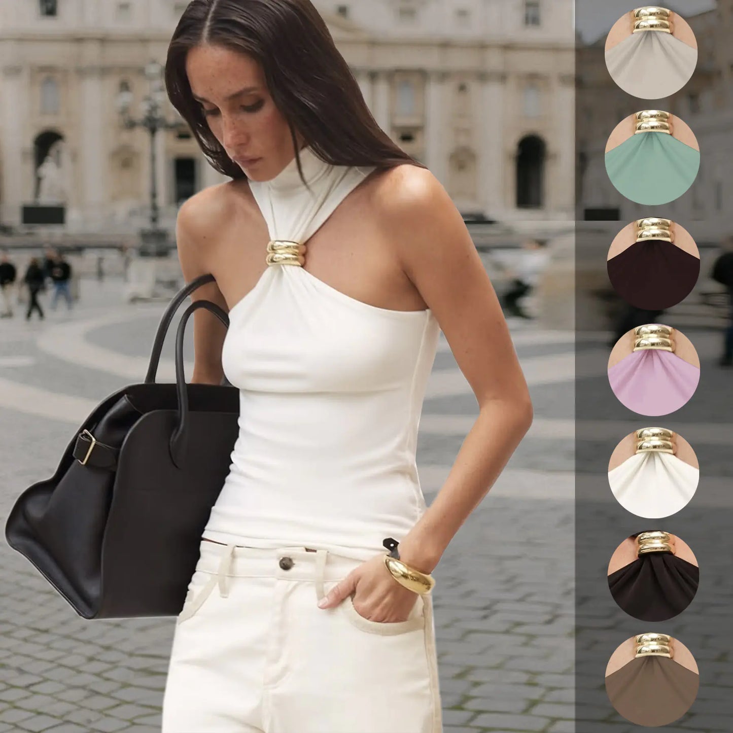 Chic Cutout Shoulder Top