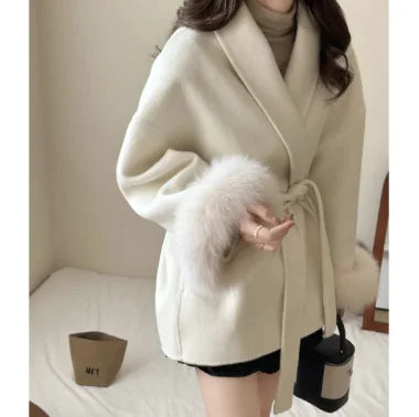 Luxury Reversible Cashmere Wrap Top