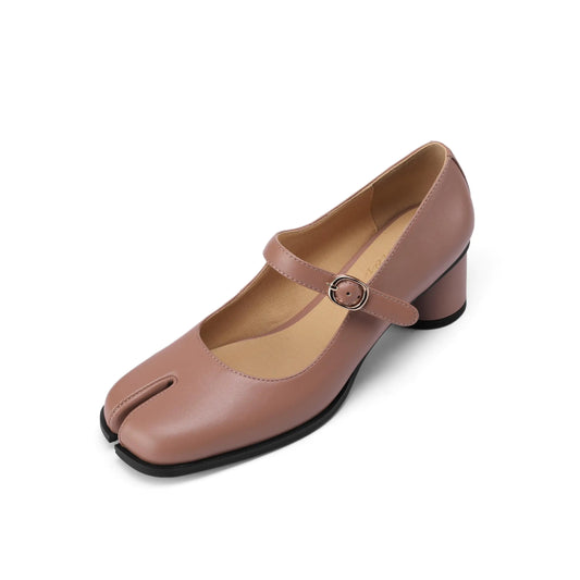 Cuctos Women's Split Toe Ankle Strap Mary Janes