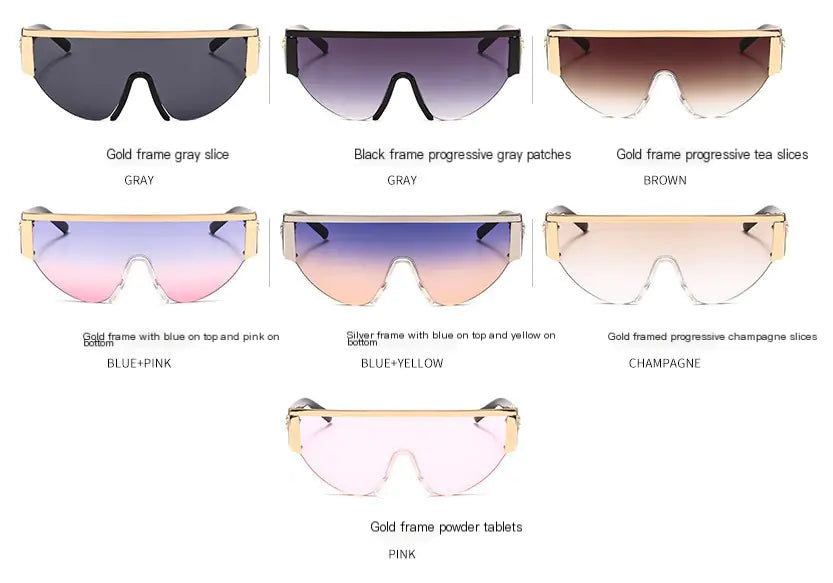 Vintage Pilot Half-Frame Sunglasses