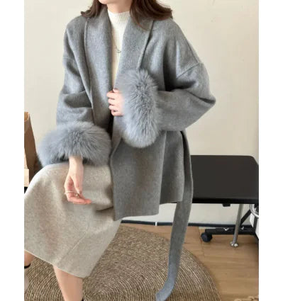 Luxury Reversible Cashmere Wrap Top