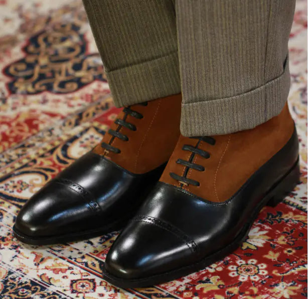 Triple-Joint Leather Dress Boots