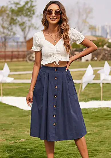 Chic Button-Down Skirt