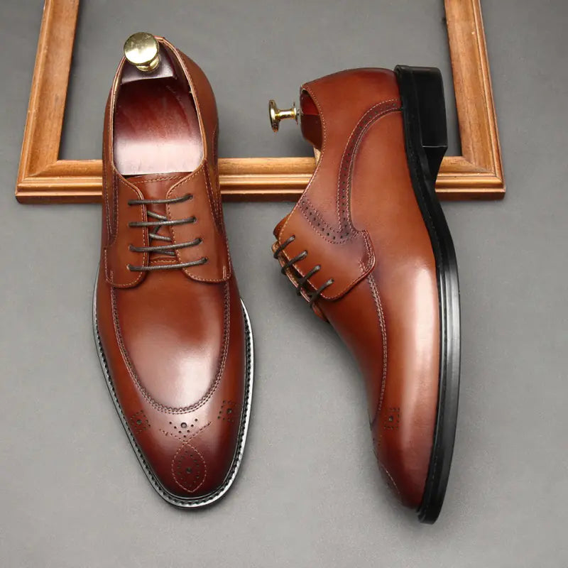 Cowhide Canvas Board Shoes