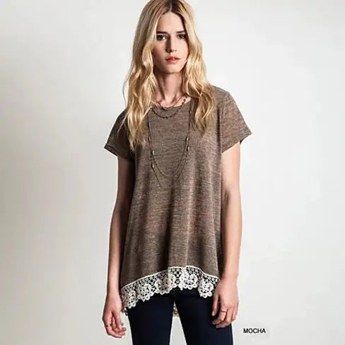 FEMINA Lace Detail Top