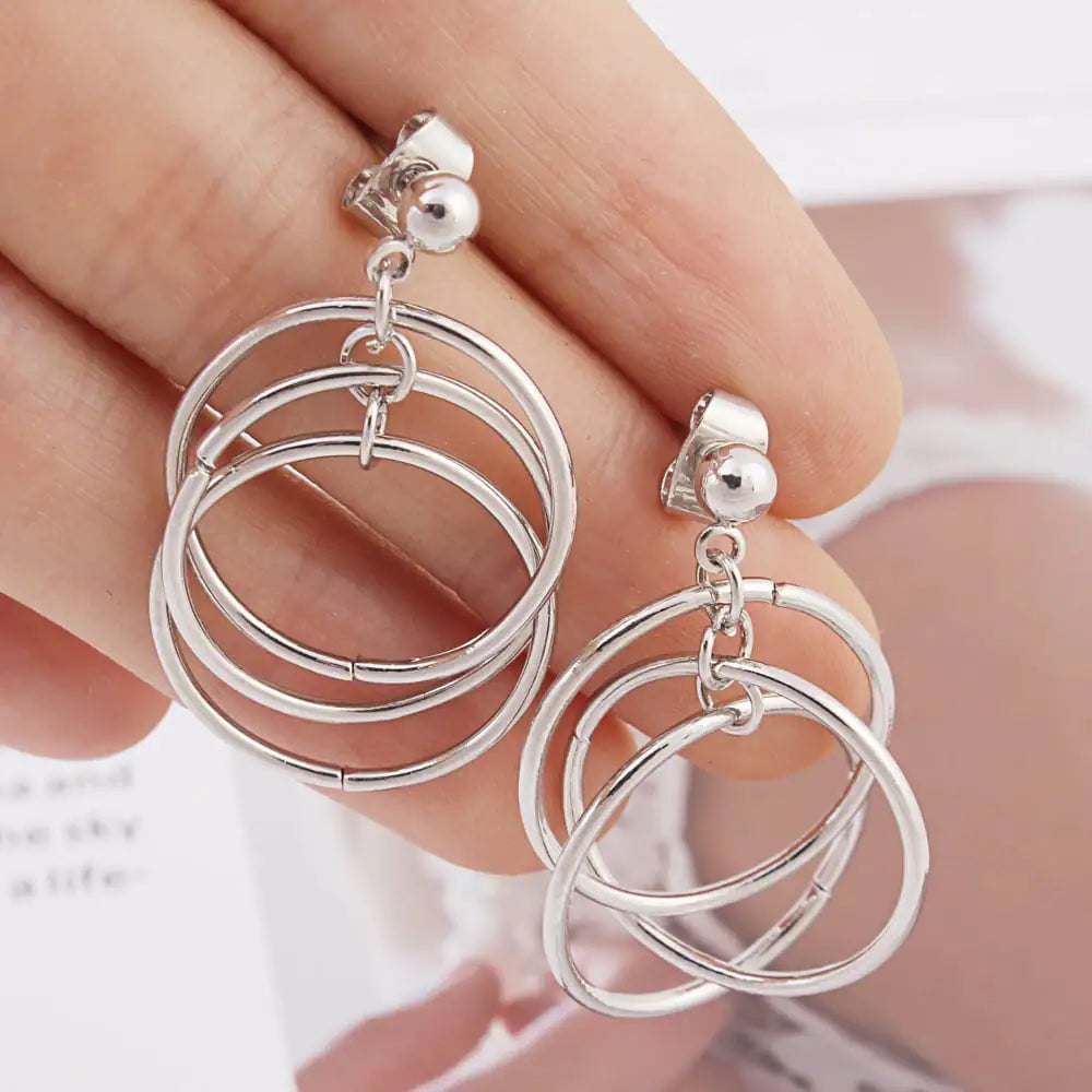 Titanium Gleam Hoops