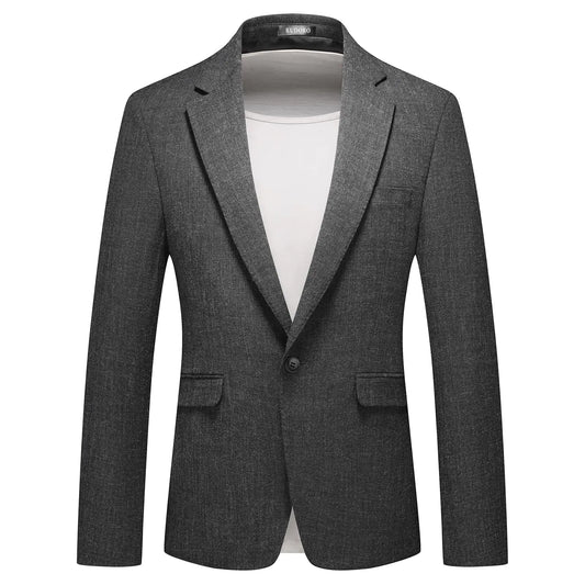 Men's Slim Linen Blazer - Casual Sport Suit Jacket