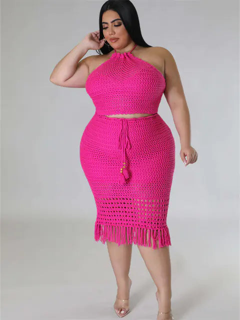 Curvy Chic Crop & Maxi Skirt Set