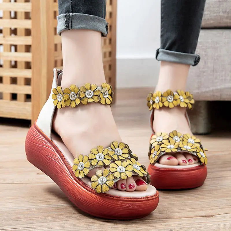 Ethnic Chic Wedge Sandals for Women