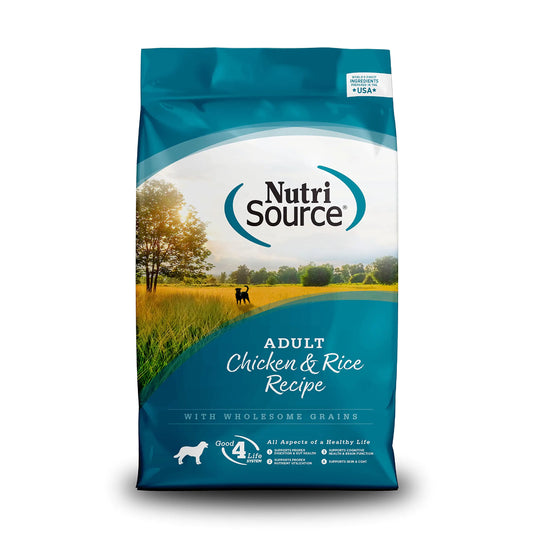 NutriSource Adult Chicken & Rice Dog Food 15LB
