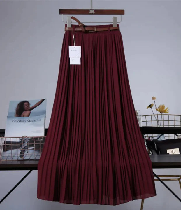 Flowy Chiffon Midi Skirt