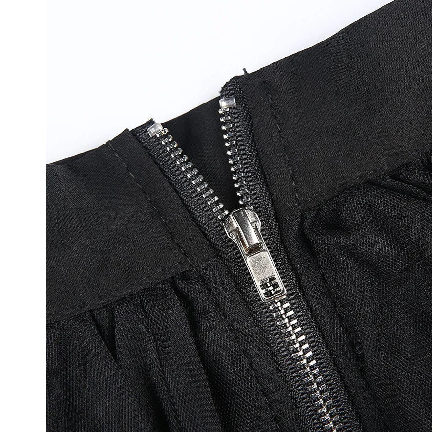 Chic Black Asymmetrical Skirt