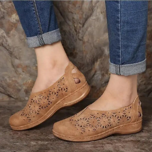 Chic Hollow Wedge Single Shoes for Women