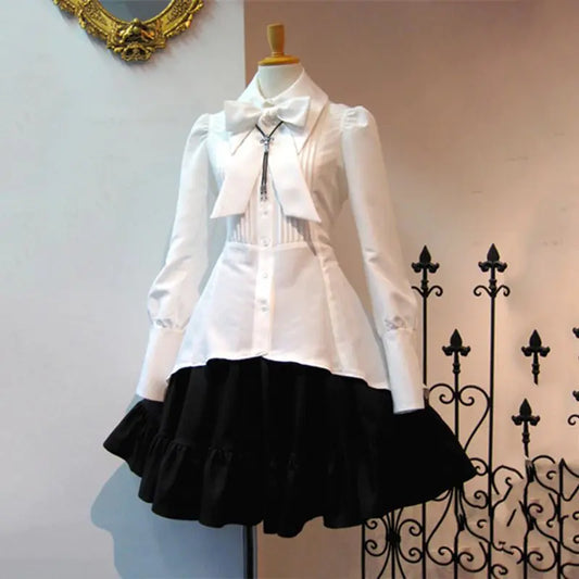 Chic Ruffled Princess Gown with Bow Tie