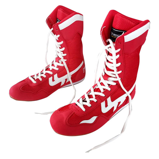 High Top Boxing & Wrestling Boots - Men's Club C 85 Red