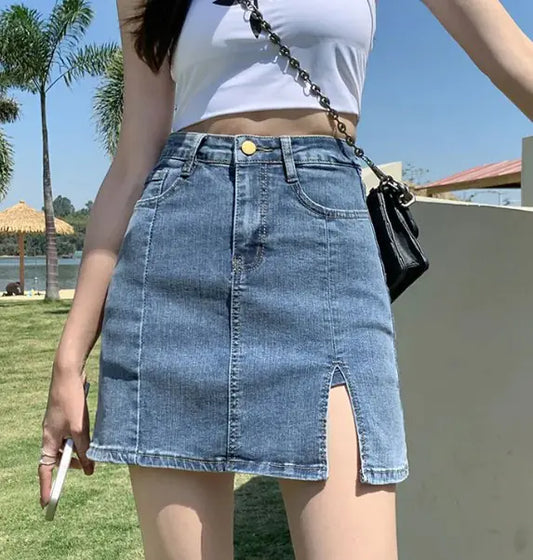 Elegant High Waist Sheath Skirt
