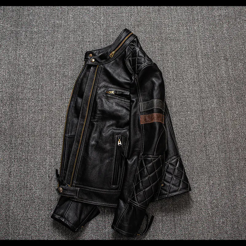 Men's Premium Leather Riding Jacket with Armor
